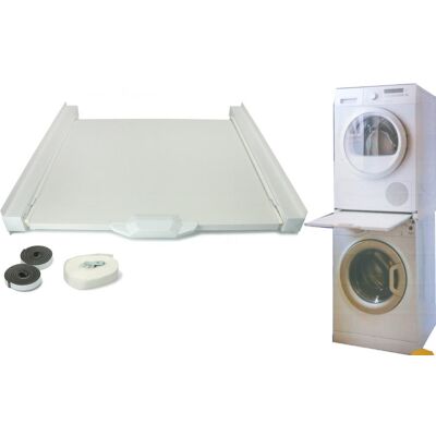 UNIVERSALE - Kit Colonna Sovrapposizione Asciugatrice A Lavatrice 60x60 Ripiano Scorrevole UNIVERSALE - Kit Colonna Sovrapposizione Asciugatrice A Lavatrice 60x60 Ripiano Scorrevole
