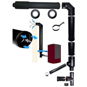 MBM Kit Tubi Canna Fumaria Stufa Pellet Coassiale Dn 80 125 Scarico Fumi Aspirazione Aria Made In Italy. MBM Kit Tubi Canna Fumaria Stufa Pellet Coassiale Dn 80 125 Scarico Fumi Aspirazione Aria Made In Italy.