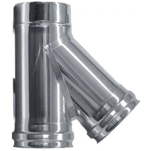 MBM Canna Fumaria Parete Doppia Coibentata Inox Raccordo T 135° Dn 100/150 MBM Canna Fumaria Parete Doppia Coibentata Inox Raccordo T 135° Dn 100/150