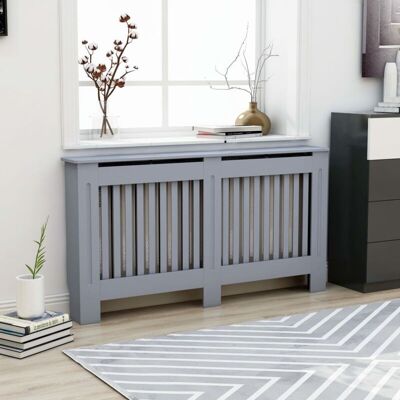 VIDAXL Copertura Per Radiatore Antracite 152x19x81,5 Cm In Mdf - VIDAXL Copertura Per Radiatore Antracite 152x19x81,5 Cm In Mdf -