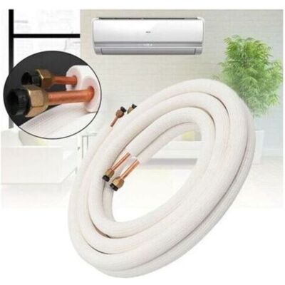 URSUS Tubo Flessibile Per Condizionatore In Rame Da 1/4" A 3/8" - Tubo Per Refrigerante Isolato In Rame E Alluminio - Componenti Per Condizionatore - 3 Metri, Bianco URSUS Tubo Flessibile Per Condizionatore In Rame Da 1/4" A 3/8" - Tubo Per Refrigerante Isolato In Rame E Alluminio - Componenti Per Condizionatore - 3 Metri, Bianco