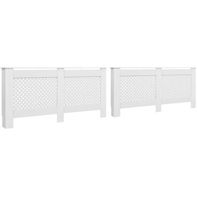 vidaXL 2x Copridivano Radiatore Bianchi MDF Soggiorno Camera da Letto vidaXL 2x Copridivano Radiatore Bianchi MDF Soggiorno Camera da Letto