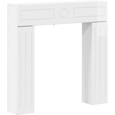 VIDAXL Cornice Per Camino Bianco Lucido 102 X 18 X 100,5 Cm VIDAXL Cornice Per Camino Bianco Lucido 102 X 18 X 100,5 Cm