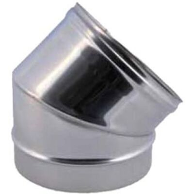 UNIVERSALE Canna Fumaria Tubo Fumi Curvato Curva 45° Inox Aisi304 - 80mm Stufa A Pellet UNIVERSALE Canna Fumaria Tubo Fumi Curvato Curva 45° Inox Aisi304 - 80mm Stufa A Pellet