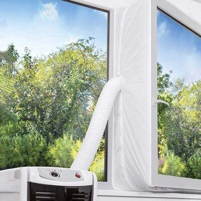 ABYSSE Set Per Finestra Con Condizionatore Portatile, Zanzariera, Impermeabile, Termoisolante, Adatto Per Finestre A Vasistas, Guarnizione Per Finestra Con Condizionatore, 300 Cm, Bianco ABYSSE Set Per Finestra Con Condizionatore Portatile, Zanzariera, Impermeabile, Termoisolante, Adatto Per Finestre A Vasistas, Guarnizione Per Finestra Con Condizionatore, 300 Cm, Bianco