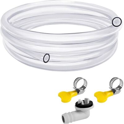 SCORPIO Tubo Di Scarico Da 3 Metri Per Condizionatori Portatili, Kit Per Condizionatore, Con Raccordo Da 3/5 Di Pollice SCORPIO Tubo Di Scarico Da 3 Metri Per Condizionatori Portatili, Kit Per Condizionatore, Con Raccordo Da 3/5 Di Pollice