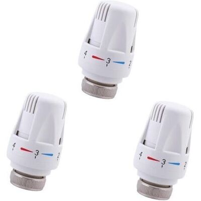 ABYSSE Set Di 3 Teste Per Valvole Termostatiche Per Radiatori M30 X 1.5, Valvole Termostatiche Di Ricambio Per Radiatori, Per Casa E Ufficio. ABYSSE Set Di 3 Teste Per Valvole Termostatiche Per Radiatori M30 X 1.5, Valvole Termostatiche Di Ricambio Per Radiatori, Per Casa E Ufficio.