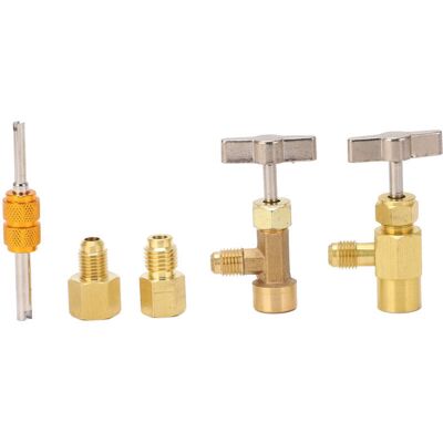 OEM Valvola Di Foratura Autosigillante In Ottone Per Refrigerante R134a Con Adattatori Per Bombola Di Refrigerante, Per Impianti Di Condizionamento. OEM Valvola Di Foratura Autosigillante In Ottone Per Refrigerante R134a Con Adattatori Per Bombola Di Refrigerante, Per Impianti Di Condizionamento.
