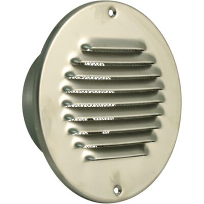 Griglia di ventilazione in acciaio inossidabile con raccordo - Ø 100 mm Griglia di ventilazione in acciaio inossidabile con raccordo - Ø 100 mm
