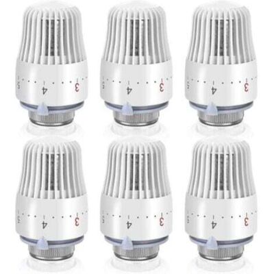 OEM Valvola Termostatica Per Radiatore: 6 Pezzi, Testa Termostatica Per Radiatore, Termostato Per Radiatore, Termostato M30 X 1.5, Bianco OEM Valvola Termostatica Per Radiatore: 6 Pezzi, Testa Termostatica Per Radiatore, Termostato Per Radiatore, Termostato M30 X 1.5, Bianco