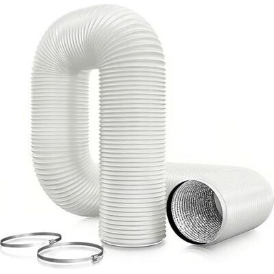 ABYSSE Tubo Di Scarico Flessibile In Pvc E Alluminio, Diametro 150 Mm (bianco), Lunghezza 6 M, Ideale Per Condizionatori Portatili, Asciugatrici E Cappe Aspiranti. ABYSSE Tubo Di Scarico Flessibile In Pvc E Alluminio, Diametro 150 Mm (bianco), Lunghezza 6 M, Ideale Per Condizionatori Portatili, Asciugatrici E Cappe Aspiranti.