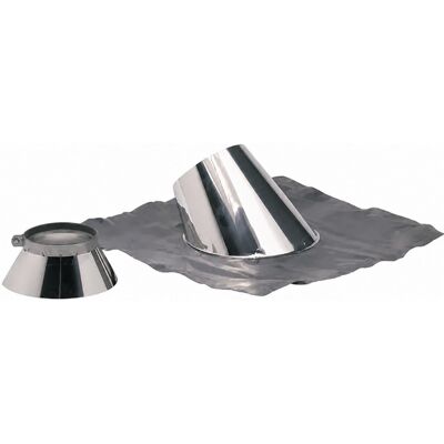 TEN - Acciaio inox da 30° a 45° con collare D.125 TEN - Acciaio inox da 30° a 45° con collare D.125