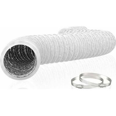ABYSSE Tubo Flessibile Di Scarico In Alluminio-pvc Da 150 Mm, Lungo 6 M - Tubo Di Ventilazione Per Aspiratori, Condizionatori, Asciugatrici (ø150 Mm X 6 M, Bianco) ABYSSE Tubo Flessibile Di Scarico In Alluminio-pvc Da 150 Mm, Lungo 6 M - Tubo Di Ventilazione Per Aspiratori, Condizionatori, Asciugatrici (ø150 Mm X 6 M, Bianco)