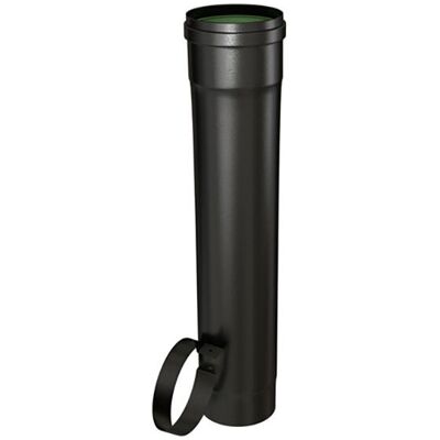 TEN Tubo Scorrevole 348549 Smalto Nero Opaco 50cm D80mm Con Anello TEN Tubo Scorrevole 348549 Smalto Nero Opaco 50cm D80mm Con Anello