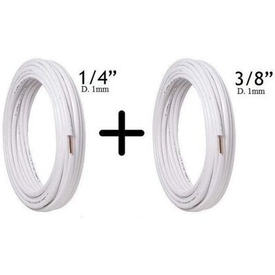 DIANFLEX Tubi Rame Condizionatore Condizionamento Coppia 1/4" + 3/8" Per Gas 4 Mt + 4 Mt DIANFLEX Tubi Rame Condizionatore Condizionamento Coppia 1/4" + 3/8" Per Gas 4 Mt + 4 Mt