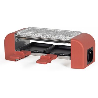 LIVOO Appareil À Raclette 2 Personnes Connectable , 450w, Pierre Naturelle, Rouge LIVOO Appareil À Raclette 2 Personnes Connectable , 450w, Pierre Naturelle, Rouge