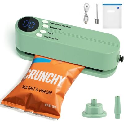 OEM Mini Macchina Sottovuoto Portatile 3 In 1, Ricaricabile E Senza Fili, Per Conservare Alimenti Secchi E Umidi, Design Portatile Con 4 Sacchetti Per Snack, Borsa Portaoggetti, Pompa Dell'aria, Ago E Uge OEM Mini Macchina Sottovuoto Portatile 3 In 1, Ricaricabile E Senza Fili, Per Conservare Alimenti Secchi E Umidi, Design Portatile Con 4 Sacchetti Per Snack, Borsa Portaoggetti, Pompa Dell'aria, Ago E Uge