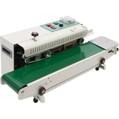 OEM Macchina Sigillatrice Continua Per Sacchetti, Controllo Digitale Della Temperatura, Alta Efficienza, Bianca OEM Macchina Sigillatrice Continua Per Sacchetti, Controllo Digitale Della Temperatura, Alta Efficienza, Bianca