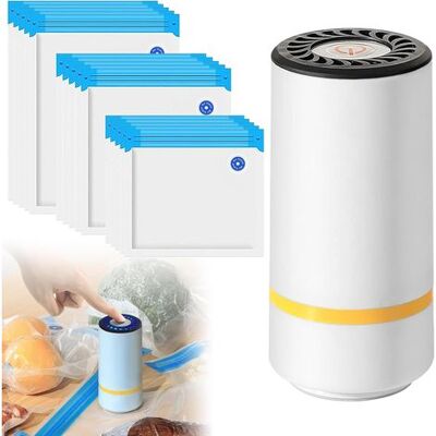 OEM Sigillatrice Sottovuoto Per Alimenti, Sigillatrice Sottovuoto Automatica Con 15 Sacchetti Sottovuoto Riutilizzabili, Mini Sigillatrice Sottovuoto Portatile Per Carne, Verdura E Frutta OEM Sigillatrice Sottovuoto Per Alimenti, Sigillatrice Sottovuoto Automatica Con 15 Sacchetti Sottovuoto Riutilizzabili, Mini Sigillatrice Sottovuoto Portatile Per Carne, Verdura E Frutta