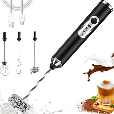 OEM Montalatte Elettrico Portatile, Ricaricabile Tramite Usb, Mini Frusta Con 3 Testine, 3 Velocità Regolabili, Adatto Per Latte Macchiato, Cappuccino, Caffè E Uova. OEM Montalatte Elettrico Portatile, Ricaricabile Tramite Usb, Mini Frusta Con 3 Testine, 3 Velocità Regolabili, Adatto Per Latte Macchiato, Cappuccino, Caffè E Uova.