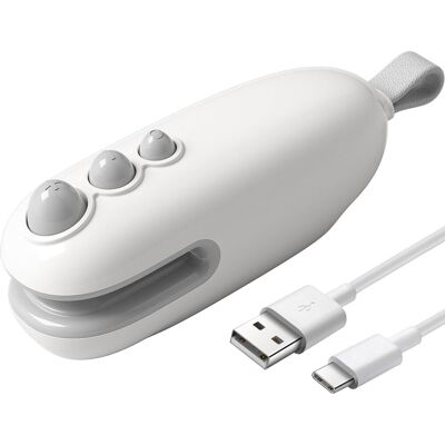 OEM Mini Sigillatrice Per Sacchetti Con Taglierina, Ricaricabile, Portatile, Con Magnete, Ideale Per Mantenere Freschi Gli Alimenti E Croccanti Gli Snack. Bianca. OEM Mini Sigillatrice Per Sacchetti Con Taglierina, Ricaricabile, Portatile, Con Magnete, Ideale Per Mantenere Freschi Gli Alimenti E Croccanti Gli Snack. Bianca.