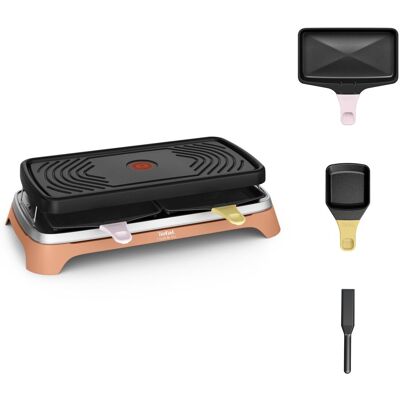 Tefal Food & Co, Piastra Elettrica Per Interni Ed Esterni, Cotture Versatili, Tapas, Snack, Raschietto, Stufe Classiche E Xl, 8 Persone, Re650j10 Tefal Food & Co, Piastra Elettrica Per Interni Ed Esterni, Cotture Versatili, Tapas, Snack, Raschietto, Stufe Classiche E Xl, 8 Persone, Re650j10