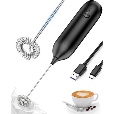 OEM Montalatte Elettrico, Montalatte Ricaricabile Tramite Usb, Montalatte Potente Per Latte Macchiato, Cappuccino, Cioccolata Calda, Nero OEM Montalatte Elettrico, Montalatte Ricaricabile Tramite Usb, Montalatte Potente Per Latte Macchiato, Cappuccino, Cioccolata Calda, Nero