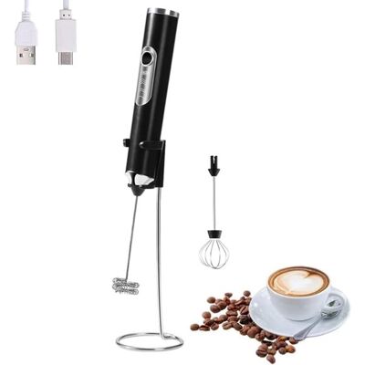 OEM Montalatte Elettrico Portatile Con 2 Tazze, Ricaricabile Tramite Usb, Con 3 Velocità, Ideale Per Preparare Latte Macchiato, Cappuccino, Cioccolata Calda E Uova (nero Con Supporto). OEM Montalatte Elettrico Portatile Con 2 Tazze, Ricaricabile Tramite Usb, Con 3 Velocità, Ideale Per Preparare Latte Macchiato, Cappuccino, Cioccolata Calda E Uova (nero Con Supporto).