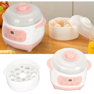 OEM Pentola Elettrica Con Timer Anti-vuoto, 1 Litro, In Ceramica Rosa, Cuocizuppe Intelligente, Cottura A Bassa Temperatura Per Uso Domestico, 220 V Ue OEM Pentola Elettrica Con Timer Anti-vuoto, 1 Litro, In Ceramica Rosa, Cuocizuppe Intelligente, Cottura A Bassa Temperatura Per Uso Domestico, 220 V Ue