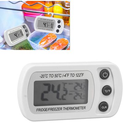 OEM Termometro Digitale Per Frigorifero E Congelatore Dth 94 (2 Pezzi, Bianco, Abs, Impermeabile) Con Display Chiaro E Misurazione Precisa OEM Termometro Digitale Per Frigorifero E Congelatore Dth 94 (2 Pezzi, Bianco, Abs, Impermeabile) Con Display Chiaro E Misurazione Precisa