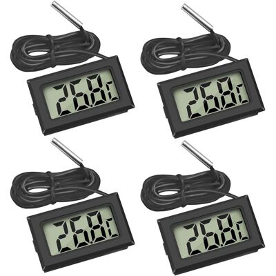 OEM Mini Termometro Digitale Con Sonda Esterna Impermeabile Per Frigorifero, Congelatore, Acquario, 4 Pezzi OEM Mini Termometro Digitale Con Sonda Esterna Impermeabile Per Frigorifero, Congelatore, Acquario, 4 Pezzi