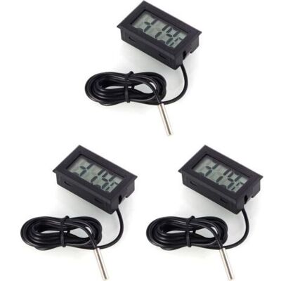 OEM Termometro Digitale Lcd Con Sonda Esterna Per Frigorifero E Congelatore Acuario - Nero OEM Termometro Digitale Lcd Con Sonda Esterna Per Frigorifero E Congelatore Acuario - Nero
