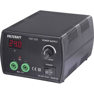 VOLTCRAFT Csp-220 Alimentatore Da Laboratorio Regolabile 0 - 24 V/ac 1 A (max.) 24 W Num. Uscite 1 X VOLTCRAFT Csp-220 Alimentatore Da Laboratorio Regolabile 0 - 24 V/ac 1 A (max.) 24 W Num. Uscite 1 X