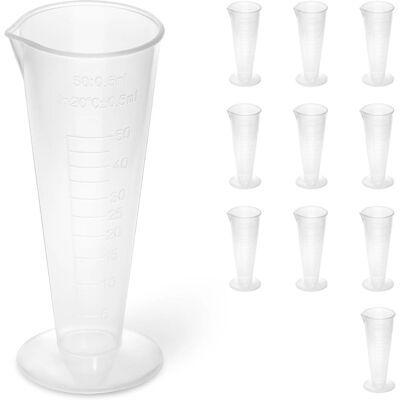Steinberg - Misurino Caraffa Graduata Contenitore Laboratorio Plastica Becher 50ml 10 Pezzi Steinberg - Misurino Caraffa Graduata Contenitore Laboratorio Plastica Becher 50ml 10 Pezzi