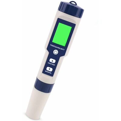 OEM Tester Elettronico Ph-metro 5 In 1, Misura Ph, Tds, Salinità Ec E Tester Della Qualità Dell'acqua, Display Lcd E Precisione Di Lettura, Per Acqua Potabile, Acquari, Piscine, Ecc. OEM Tester Elettronico Ph-metro 5 In 1, Misura Ph, Tds, Salinità Ec E Tester Della Qualità Dell'acqua, Display Lcd E Precisione Di Lettura, Per Acqua Potabile, Acquari, Piscine, Ecc.