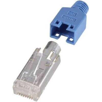 Hirose Electronic HRS8BL10 Connettore di rete RJ45 schermato CAT5e - 8P8C - Blu - 10 pz Hirose Electronic HRS8BL10 Connettore di rete RJ45 schermato CAT5e - 8P8C - Blu - 10 pz