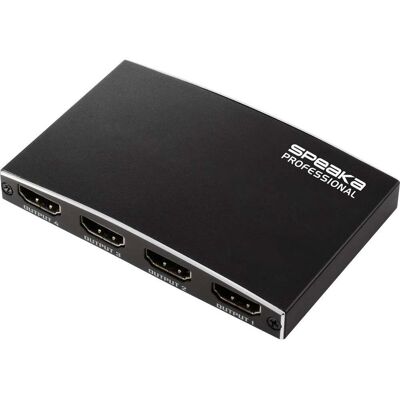 SpeaKa Professional Sp-hdmis-230 4 Porte Distributore, Splitter Hdmi Predisposto Ultra Hd 3840 X 2160 Pixel Nero SpeaKa Professional Sp-hdmis-230 4 Porte Distributore, Splitter Hdmi Predisposto Ultra Hd 3840 X 2160 Pixel Nero