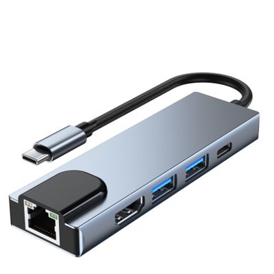 OEM Adaptateur Multiport Usb C Hub, Station D'Accueil Usb C 5 En 1 Avec Hdmi 4k, Ethernet Rj45, Usb3.0, Pd 100 W, Compatible Avec Macbook Pro/air, Surface Pro Et Autres Appareils De Type C OEM Adaptateur Multiport Usb C Hub, Station D'Accueil Usb C 5 En 1 Avec Hdmi 4k, Ethernet Rj45, Usb3.0, Pd 100 W, Compatible Avec Macbook Pro/air, Surface Pro Et Autres Appareils De Type C