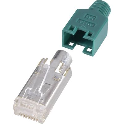 Connettore di rete RJ45 verde Hirose Electronic - 8P8C, Dritto Connettore di rete RJ45 verde Hirose Electronic - 8P8C, Dritto