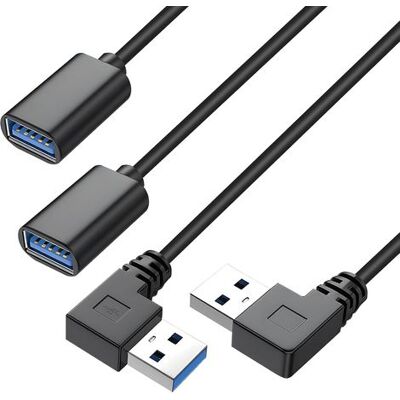 OEM Pezzi Cavo Di Prolunga Usb 3.0 Da 30 Cm, Connettori Maschio-femmina Di Tipo A, Cavo Usb Corto, Adattatore Usb Ad Angolo Di 90 Gradi, Angoli Destro E Sinistro, Trasferimento Dati, Compatibile Con Pc E OEM Pezzi Cavo Di Prolunga Usb 3.0 Da 30 Cm, Connettori Maschio-femmina Di Tipo A, Cavo Usb Corto, Adattatore Usb Ad Angolo Di 90 Gradi, Angoli Destro E Sinistro, Trasferimento Dati, Compatibile Con Pc E
