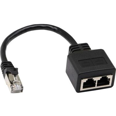OEM (1 Pezzo) Adattatore Splitter Per Cavo Rj45, Cavo Splitter Di Rete A Y Da 1 Rj45 Maschio A 2 Rj45 Femmina, Adatto Per Super Ethernet Di Categoria 5, Ethernet Di Categoria 6. OEM (1 Pezzo) Adattatore Splitter Per Cavo Rj45, Cavo Splitter Di Rete A Y Da 1 Rj45 Maschio A 2 Rj45 Femmina, Adatto Per Super Ethernet Di Categoria 5, Ethernet Di Categoria 6.