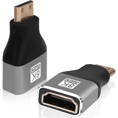 OEM Adaptateur Mini Hdmi 8k, 2 Paquet Adaptateur Mini Hdmi Mâle Vers Hdmi Femelle, Compatible Avec Ordinateurs Portables, Tablettes, Caméscopes, Moniteurs Et Téléviseurs 8k@60hz, 4k@120hz OEM Adaptateur Mini Hdmi 8k, 2 Paquet Adaptateur Mini Hdmi Mâle Vers Hdmi Femelle, Compatible Avec Ordinateurs Portables, Tablettes, Caméscopes, Moniteurs Et Téléviseurs 8k@60hz, 4k@120hz