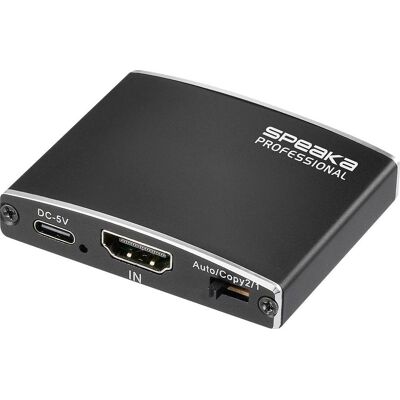 SpeaKa Professional Sp-hdmis-200 Distributore, Splitter Hdmi Contenitore In Alluminio, Predisposto Ultra Hd 3840 X 2160 SpeaKa Professional Sp-hdmis-200 Distributore, Splitter Hdmi Contenitore In Alluminio, Predisposto Ultra Hd 3840 X 2160