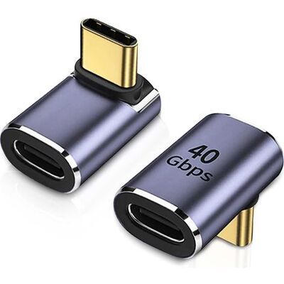 OEM Adattatore Usb-c A 90 Gradi (confezione Da 2), Adattatore Da Usb-c Maschio A Usb-c Femmina Ad Angolo Retto Di 90 Gradi, Connettore Di Tipo C, Trasferimento Dati Usb 4.0 A 40 Gbps Per Laptop, Tablet E OEM Adattatore Usb-c A 90 Gradi (confezione Da 2), Adattatore Da Usb-c Maschio A Usb-c Femmina Ad Angolo Retto Di 90 Gradi, Connettore Di Tipo C, Trasferimento Dati Usb 4.0 A 40 Gbps Per Laptop, Tablet E