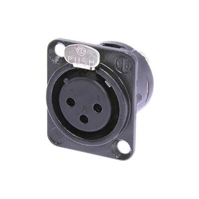 Neutrik Connettore Per Montaggio Xlr, Femmina A 3 Poli, Placcato Oro, Nero, Taglia D Neutrik Connettore Per Montaggio Xlr, Femmina A 3 Poli, Placcato Oro, Nero, Taglia D