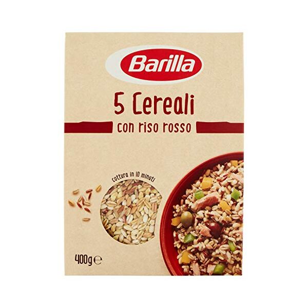 barilla mix 5 cereali con riso rosso, ricco di proteine e fibre - confezione da 2.4 kg