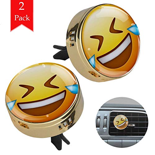 Haminaya Emoji indifferente Mini Diffusore Di Olio Essenziale Di Aromaterapia Per Auto Con Morsetto Di Ventilazione E Tampone Integratore Deodorante Per Ufficio 34x46.5mm