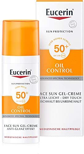 Eucerin Sun Oil Control Gel-Crema Tocco Secco FP 50+ Protezione Viso Pelle Grassa 50 ml