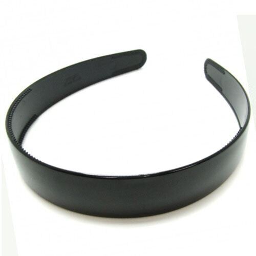Other 2.5cm Wide Black Plastic Alice Band