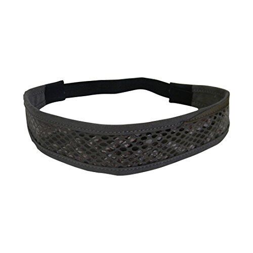 Motique Accessories Grey Suede Snakeskin Headwrap 1.5 inch Headband Hair Band for Women & Girls by Motique Accessories